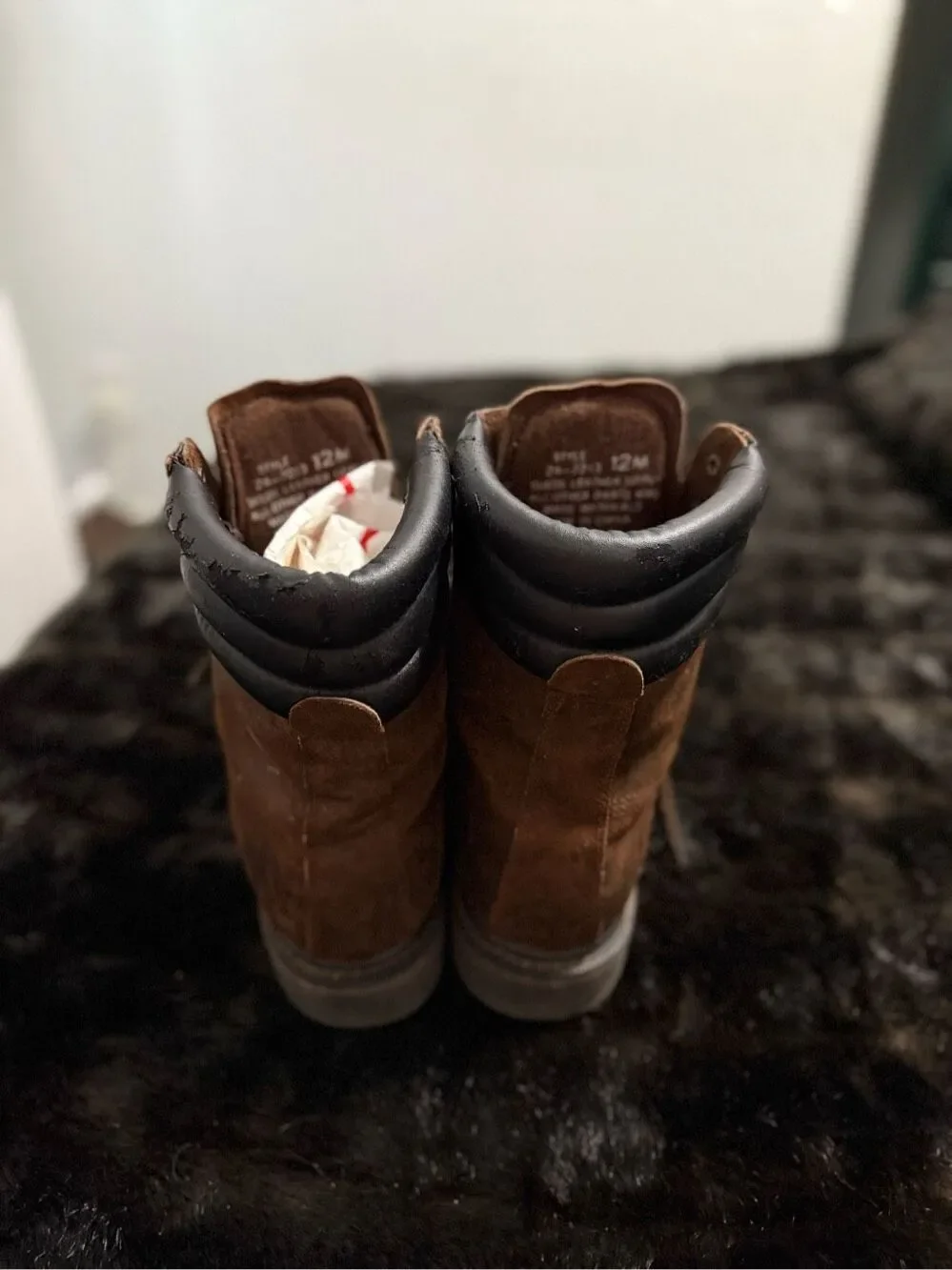 Outdoor Exchange Mens Steel Shank work Boots Sz 12 leather